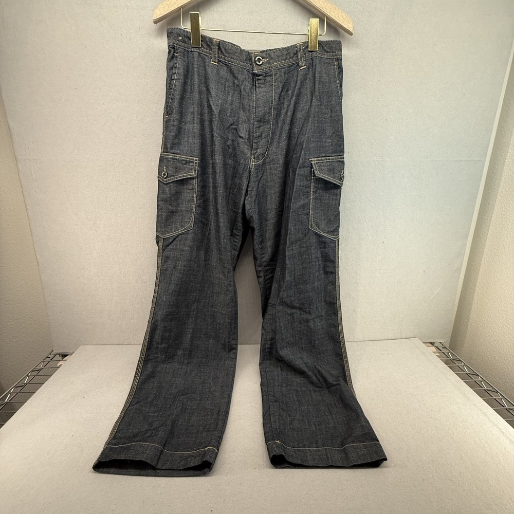 Evenriver SR-2002 Japanese Workwear Denim Cargo Pants Mens‎ 88 US 34 Dark Wash